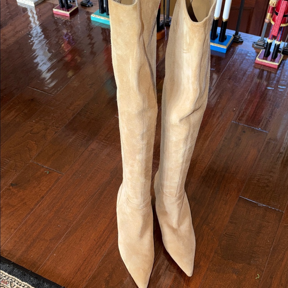 Nine West Beige Over the Knee Boots